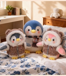Nouveauté : Peluches Kawaii 20cm 30cm, Peluche <span class=keywords><strong>Pingouin</strong></span> Colorée, Peluches Douces pour Enfants - Product Image 2