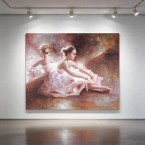 Dipinto a Mano di Famosa Ballerina Impressionista, Bellissimo Quadro a Olio su Tela per Soggiorno - Product Image 4