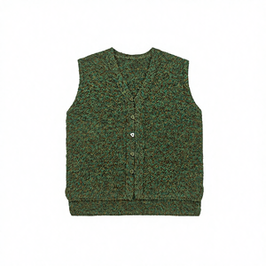 Chaleco de Punto Personalizado al por Mayor para Hombre, Estilo Universitario, Retro, Transpirable, para Invierno, con Múltiples Bolsillos - Product Image 3