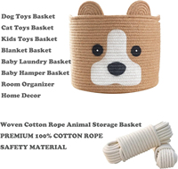 Panier de rangement pour jouets pour animaux de compagnie KUYUE, panier de rangement en corde de coton tissée pour enfants, panier pour jouets de bébé