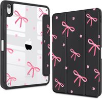 Étui de protection antichoc en cuir PU imprimé sur mesure avec support pliable et dos transparent pour iPad A16 11 pouces 2025 10e génération 10,9 pouces