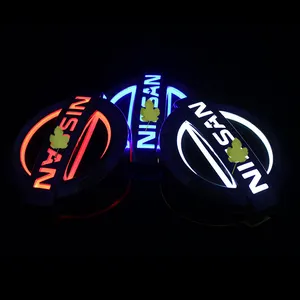 Dc 12 4d 5d Auto Badge Led Licht Auto Logo Lichten Auto Embleem Universeel Wit Rood Blauw Voor N Issan X-TRAIL Cedric