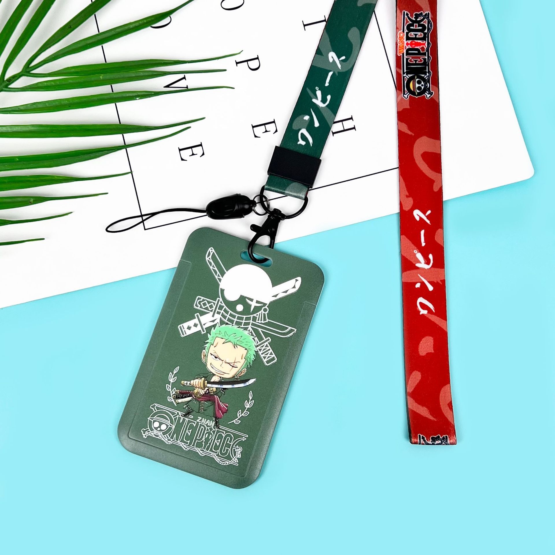 Card Holder Anime Cool Cartoon One Piece Luffy Card Case with Lanyards Gift Campus Student Worker ID Name Badge Card Cover Image 3
