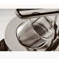 Bouilloire à thé en acier inoxydable de style européen Design moderne durable 1L avec couvercle de casserole Induction de gaz ménage
