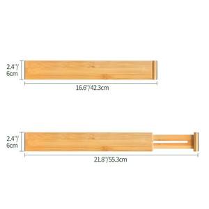 Séparateurs de <span class=keywords><strong>tiroirs</strong></span>, lot de 4, organisateurs de <span class=keywords><strong>tiroirs</strong></span> en bambou réglables, séparateurs d'organisation extensibles pour la cuisine, la chambre à coucher - Product Image 5