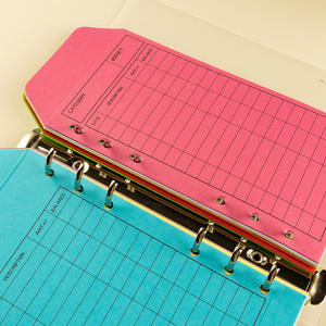 Hot Selling Spiraalbinding 6 Gaatjes Losse Bladkleur Kraftpapier Budget Tracking <span class=keywords><strong>Letter</strong></span> Set - Product Image 6