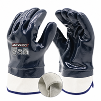 Gants de travail MaxiPact imperméables, entièrement enduits de nitrile lisse, résistants aux coupures niveau B, doublure en coton jersey, manchette de sécurité, usage intensif