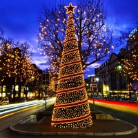 Wasserdichte Weihnachts-Lichterkette für Außenbereich, 8 Modi, Kupferdraht-Dekorationsbeleuchtung für Feiertage, Partys, Weihnachtsdekoration, Baumbeleuchtung