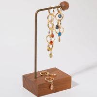 Mylove Bijoux Personnalisés Chic Plaqué Or 18K Laiton Mode Pierre de Naissance Goutte d'Eau Colorée CZ Ensemble de Boucles d'Oreilles Créoles en Forme de Larme Vente en Gros
