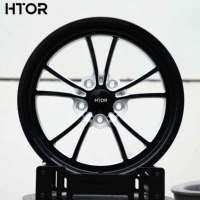 Jantes forgées HTOR Custom 15x4 17x4.5 18x5 5x114.3 5x120 Super Légères pour Drag Racing, Noir Brillant Fraisé pour Corvette GTO Hellcat