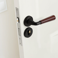 Nouvelle serrure de chambre en noyer antique, serrure de porte intérieure silencieuse, serrure de porte et de maison à système séparé