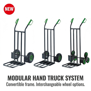 Green Steel Hand Cart 2 Wheel <b>Platform</b> <b>Trolley</b> Durable Industrial Utility Dolly for Moving Warehouse Transport - Product Image 3
