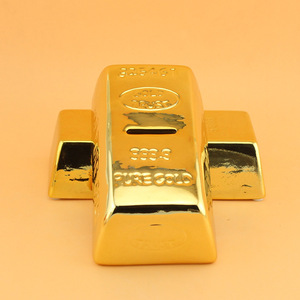 Lingotto in Porcellana Moneta d'Oro Puro 999.9 Salvadanaio - Product Image 5