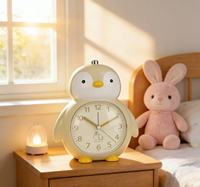 Pinguin-Stil Cartoon Musikwecker mit Touch-Licht