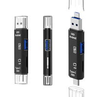 5 en 1 multifonction Type C Micro USB vers USB OTG USB 2.0 TF lecteur de carte adaptateur Type C lecteur Flash adaptateur pour ordinateur portable