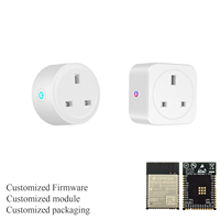 Enchufe Inteligente Personalizado al por Mayor de Fábrica Basado en ESP32, Estándar del Reino Unido, Firmware Personalizado, Solución Llave en Mano, 16A, Enchufe de Código Abierto
