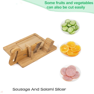 Accessoires Cuisine Bois Saucisse <span class=keywords><strong>Guillotine</strong></span> Bois Bambou Bois Saucisse Trancheuse - Product Image 6