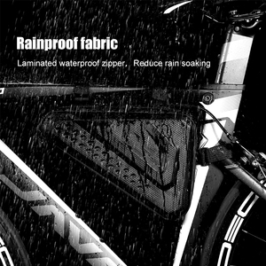 Dreieckige EVA-Hartschalen-Tasche, wasserdicht, mit doppeltem Reißverschluss, hohe Kapazität, für Rennräder und Mountainbikes - Product Image 5