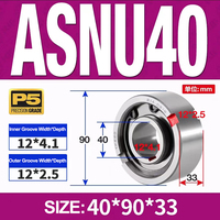 ASNU40 Support de roulement unidirectionnel requis embrayage de butée arrière ASNU 40 NFS 40 TFS 40 roulements