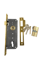 LCKLUX Loquet en laiton durable de haute sécurité 85*40mm 60mm Serrure cylindrique en laiton 3 clés en fer finition polie antivol facile