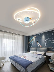 <span class=keywords><strong>Chambre</strong></span> d'enfant lumière Protection des yeux plafonnier dessin animé planète Spaceman astronaute garçon fille <span class=keywords><strong>chambre</strong></span> lumières - Product Image 4