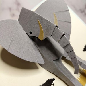 Modern <b>Elephant</b> Wall Sculpture Resin Animal Head Art <b>Decor</b> for Living Room Home Decoration - Product Image 3