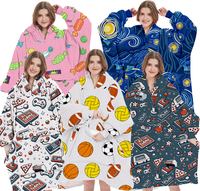 Sweat-shirt-couverture Sherpa surdimensionné pour la maison, à manches et capuche, pour adultes (femmes et hommes), certifié OEKO-TEX, vente en gros directe usine
