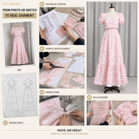 Ensemble deux pièces rose floral pour femme, col carré, manches bouffantes, jupe longue, romantique, personnalisable, OEM, marque privée