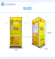 Zormen Machine de jeu d'arcade économique à monnayeur, machine à griffes à jouets Canard Jaune pour salles de jeux intérieures