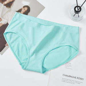 Braguitas de Tanga de Cintura Alta sin Costuras para Mujer, Ropa Interior Suave y Cómoda para Uso Diario, Tinte Liso, 85% Poliéster + 15% Elastano - Product Image 6