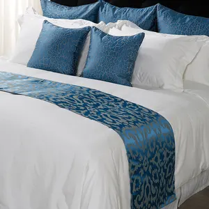 Set di biancheria da letto in cotone 100% di lusso personalizzato per Hotel copripiumino con federa ricamata in raso