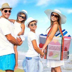 Multi-pockets Waterproof Mesh Single Shoulder <b>Shower</b> <b>Bag</b> Summer Travel Portable Beach Tote <b>Bag</b> with Custom Logo Promotional - Product Image 4