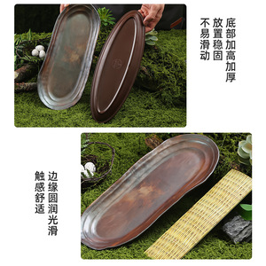 Plato Ovalado de Carne de Res para Restaurante Mountain Breeze Hot Pot, Plato de Carne de Res Suave, Plato de Carne de Res Snowflake, Melamina Creativa - Product Image 3