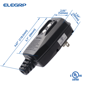 15 amp tự động thiết lập lại 2 prong tự kiểm tra Lắp Ráp Di động góc phải gfci cắm - Product Image 5