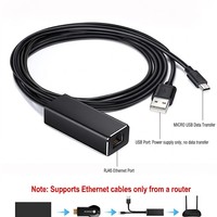 Câble Micro USB de 1M de longueur vers RJ45 10 100Mbps USB 2 0 Adaptateur de carte réseau Ethernet LAN externe