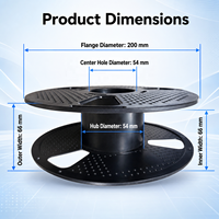 Bobine vide compatible FDM 1 kg pour impression 3D, bobine en plastique amovible pour filament PLA ABS 1,75 mm, bobine réutilisable