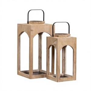 Farol de Madera Hecho a Mano con Impresión Personalizada y Paneles de Vidrio para Decoración de Bodas, Navidad y Eventos - Product Image 2