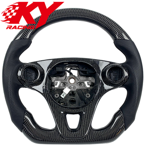 Volant de voiture sport en fibre de carbone personnalisé pour Smart Fortwo 2014-2019 Forfour Prime Electric Drive Cabrio - Product Image 1