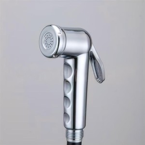 Pistolet pulvérisateur de toilette portable en ABS argenté, buse de bidet à jet unique pour salle de bain - Product Image 1