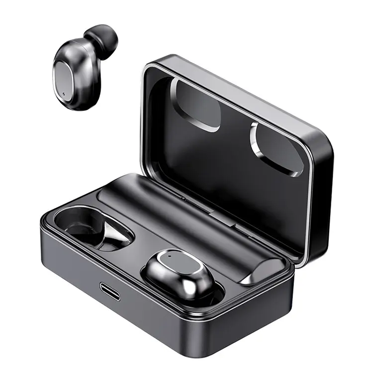 Beez Earphone Bluetooth Mini, Headset Gaming Olahraga dengan Mic Headphone Nirkabel Handsfree Earbud Stereo untuk Xiaomi Semua Ponsel