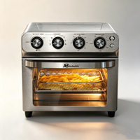 Four à air chaud Anbolife en acier inoxydable, 8 fonctions, y compris friture à air, convection et grill, sans PFAS, homologué ETL/CE/GS/CB
