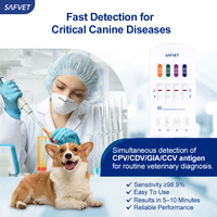 Kit de test vétérinaire CPV CDV GIA CCV pour chiens, test de diagnostic pour animaux de compagnie, parvovirus canin, maladie de Carré, giardia, coronavirus