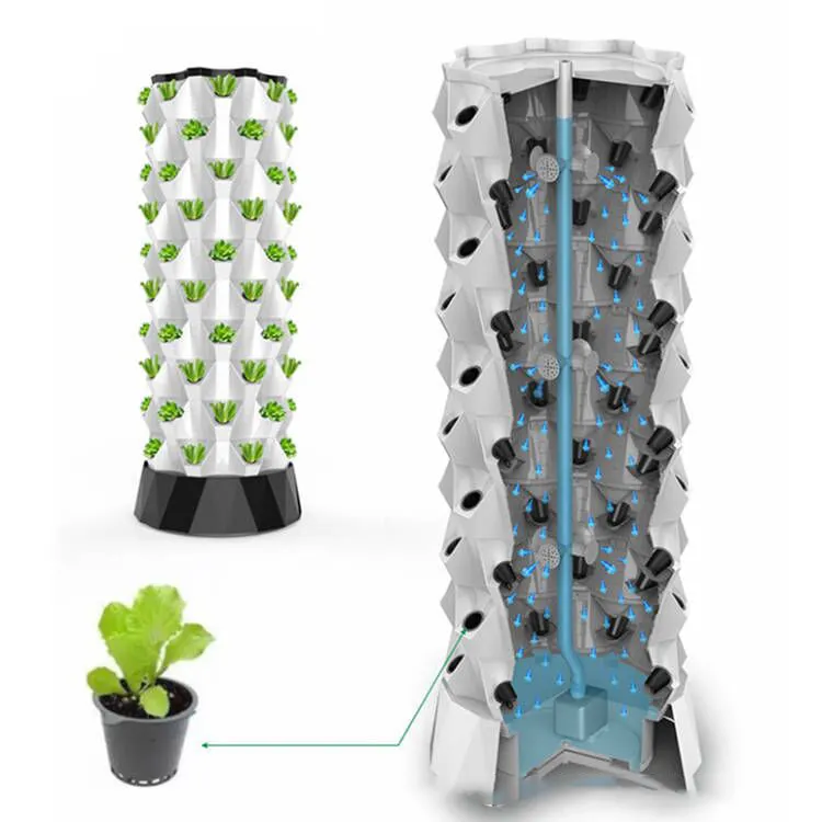 aquaponic tower hydroponic equipment Home school vegetable planter pineapple tower Strawberry cultivation towers