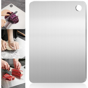 Customized Pure Titanium Cutting Board Outdoor Double-sided Cutting Board <b>Portable</b> Pure Titanium Cutting Board - Product Image 1