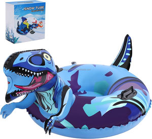 Tubo de Nieve Inflable Resistente con Forma de Dinosaurio, Trineo Grande para Diversión Invernal, Equipo Plegable de PVC Grueso con Fondo Rígido - Product Image 1