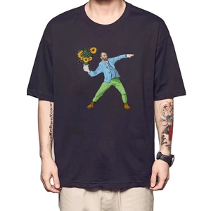 Wholesale Plus Size Vintage <strong>T</strong>-<strong>shirts</strong> for Man Oversize <strong>T</strong>-<strong>shirt</strong> Custom Printed logo 100% Cotton <strong>T</strong> -<strong>shirt</strong> <strong>Van</strong> <strong>Gogh</strong> - Product Image 4