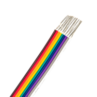 Cable plano multicolor de 1,27mm 10 16 64 Pin 20 26 Awg Arnés de cables flexible Cable de alambre arcoíris