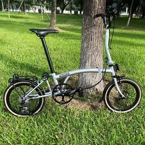 CRANSTON Vélo pliant 16 pouces à trois plis, 9 vitesses, cadre en acier de haute qualité, léger, guidon en Y, M 9S, mini vélo pliant 9 vitesses - Product Image 5