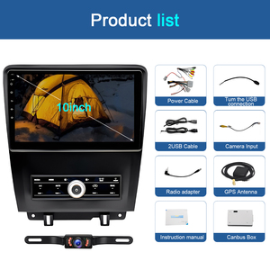 10 inchtouth Màn hình đài phát thanh cho Ford Mustang 2010 2014 android14 không dây Carplay Android Auto Bluetooth Wifi GPS <span class=keywords><strong>FM</strong></span> Đài phát thanh nâng cấp - Product Image 6