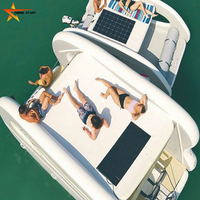 Bateau gonflable Lake River House Bateau catamaran gonflable Water Float Island avec moteur à essence